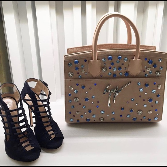 giuseppe zanotti • NEW • navy cage heels - Picture 5 of 13